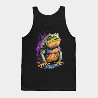 Toad lots of color splash purple green nature lovers Tank Top